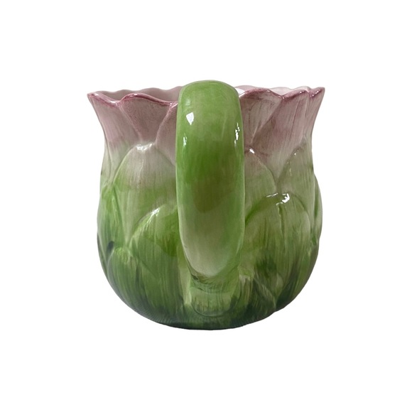 VINTAGE FITZ & FLOYD 1988 GARDEN ARTICHOKE VEGETABLE PITCHER 3 CUP 4.25” - Picture 4 of 9